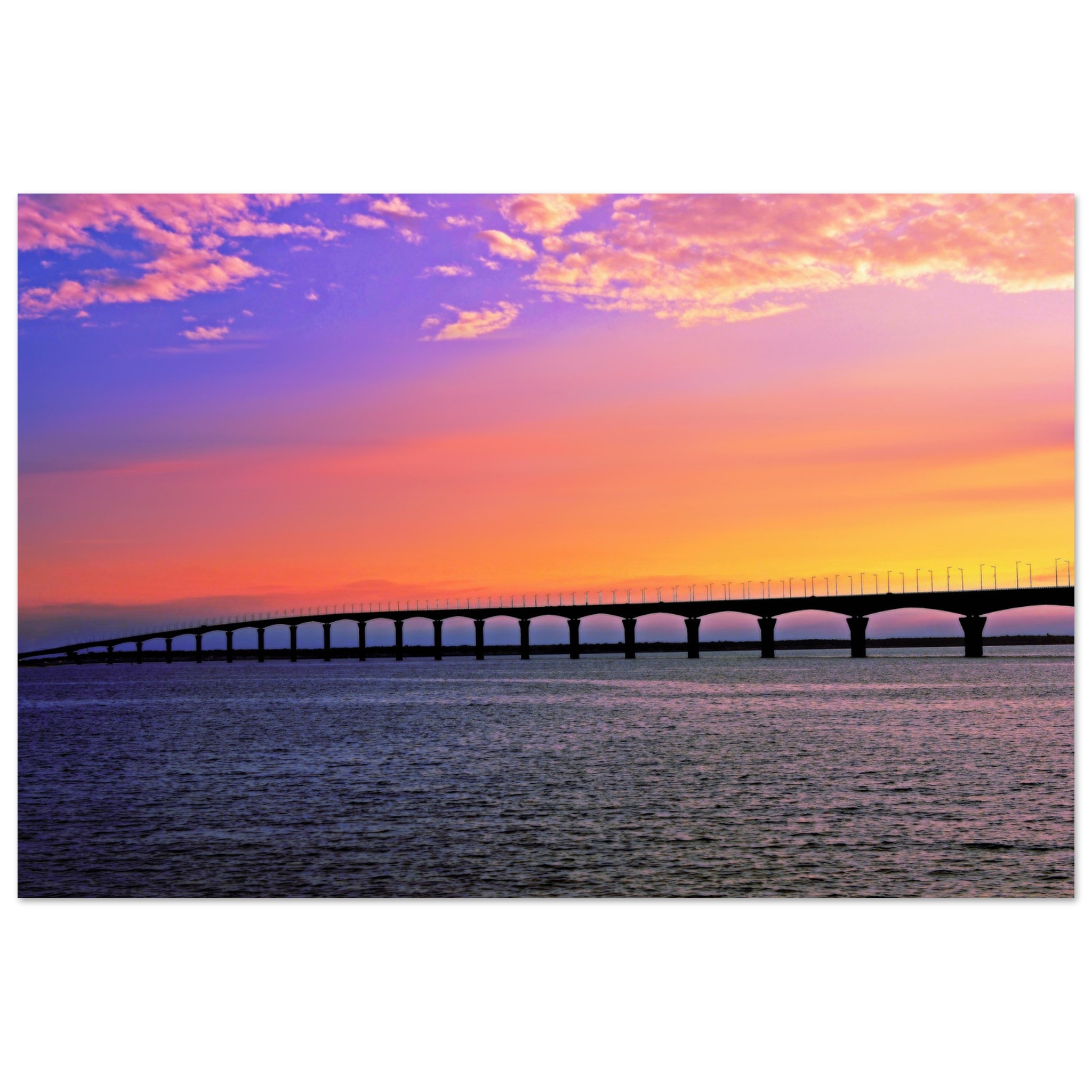 Tableau aluminium Ile de Ré pont décor mural Tableau aluminium Ile de Ré pont décor mural