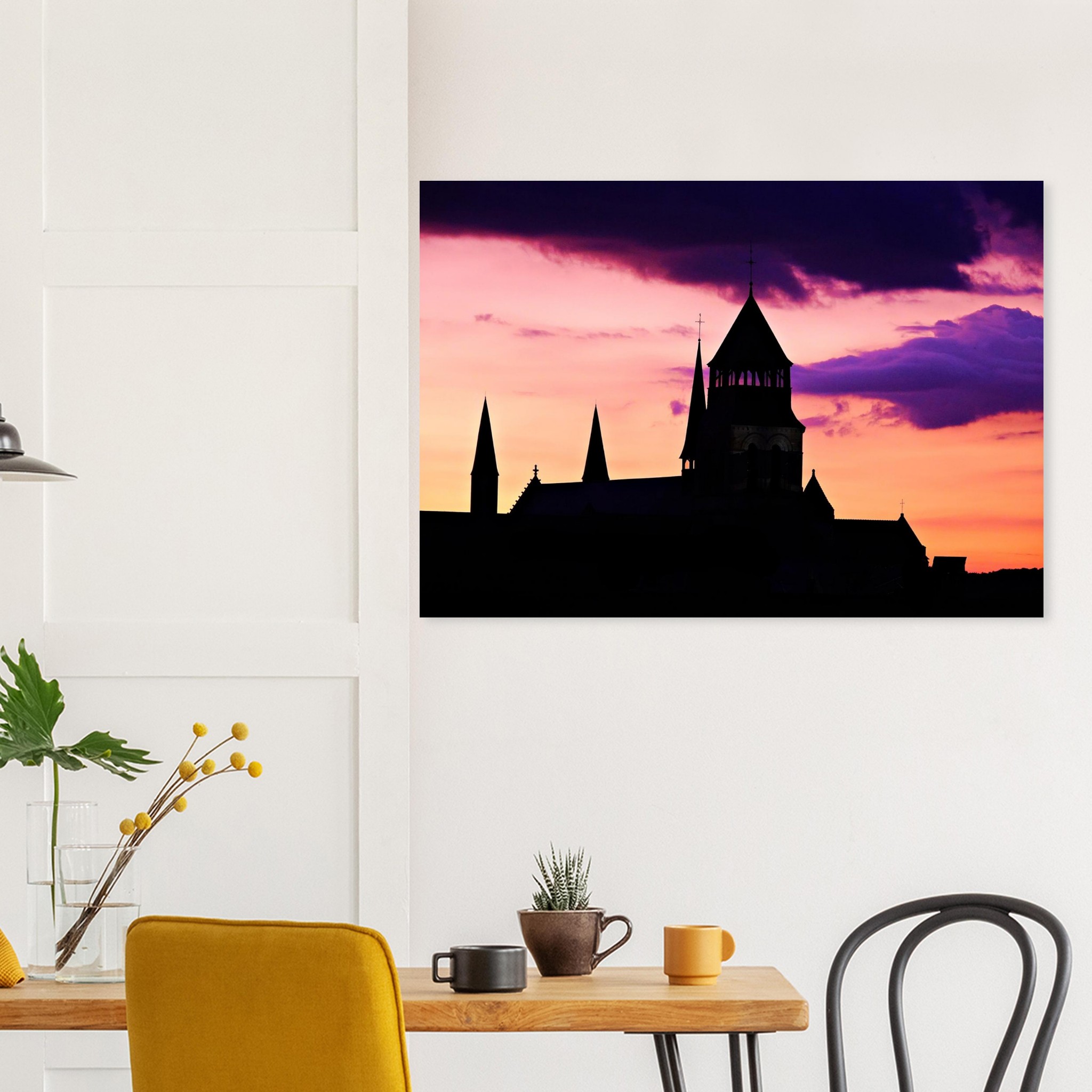 Fontevraud le feu sacré d’un soir tableau aluminium Fontevraud le feu sacré d’un soir tableau aluminium