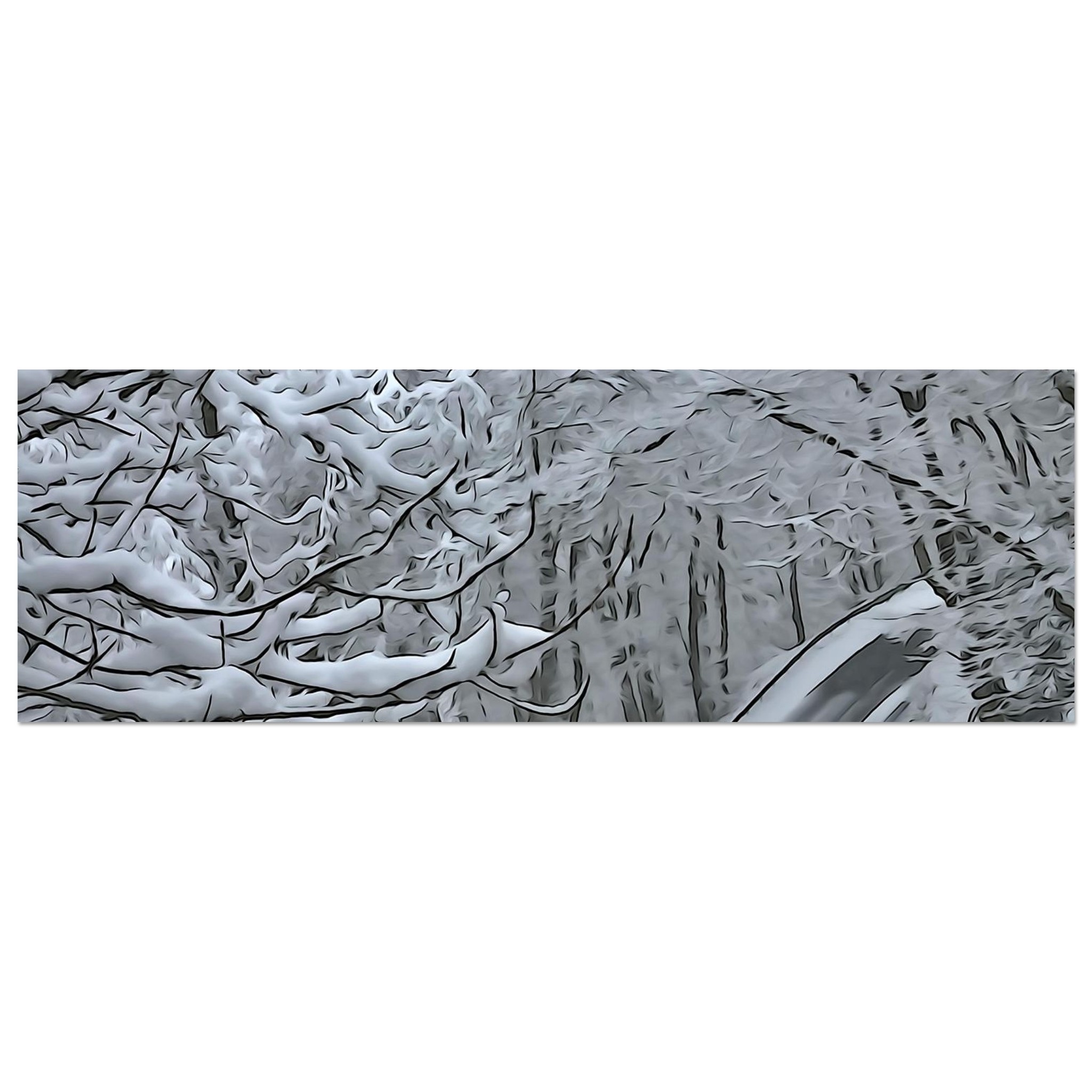 Tableau métal Auvergne neige déco murale aluminium Tableau métal Auvergne neige déco murale aluminium