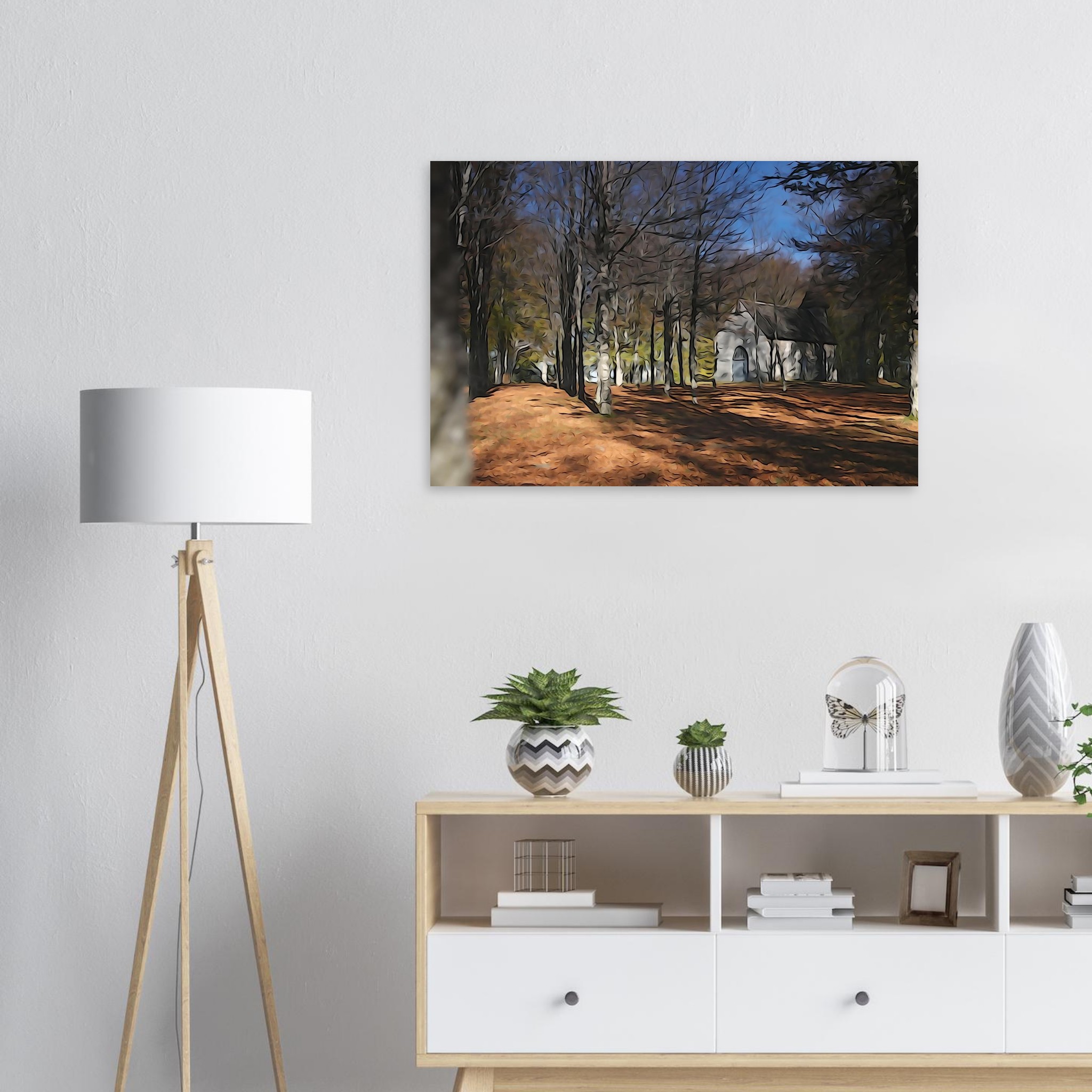 Tableau métal forêt spirituelle déco murale aluminium Tableau métal forêt spirituelle déco murale aluminium