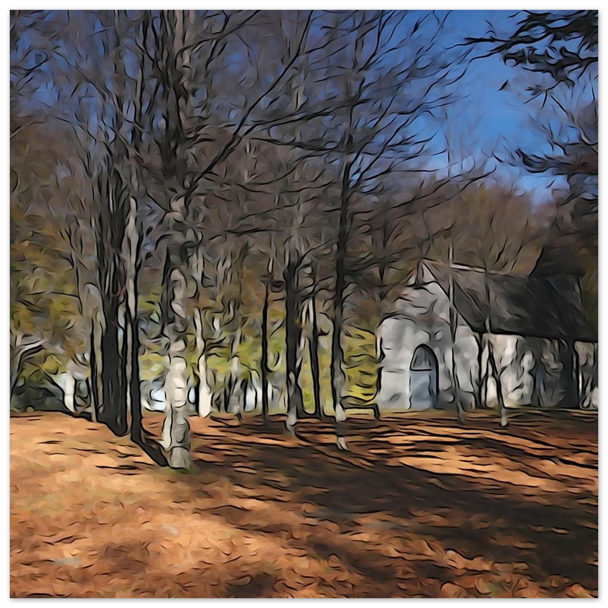 Tableau métal forêt spirituelle déco murale aluminium Tableau métal forêt spirituelle déco murale aluminium