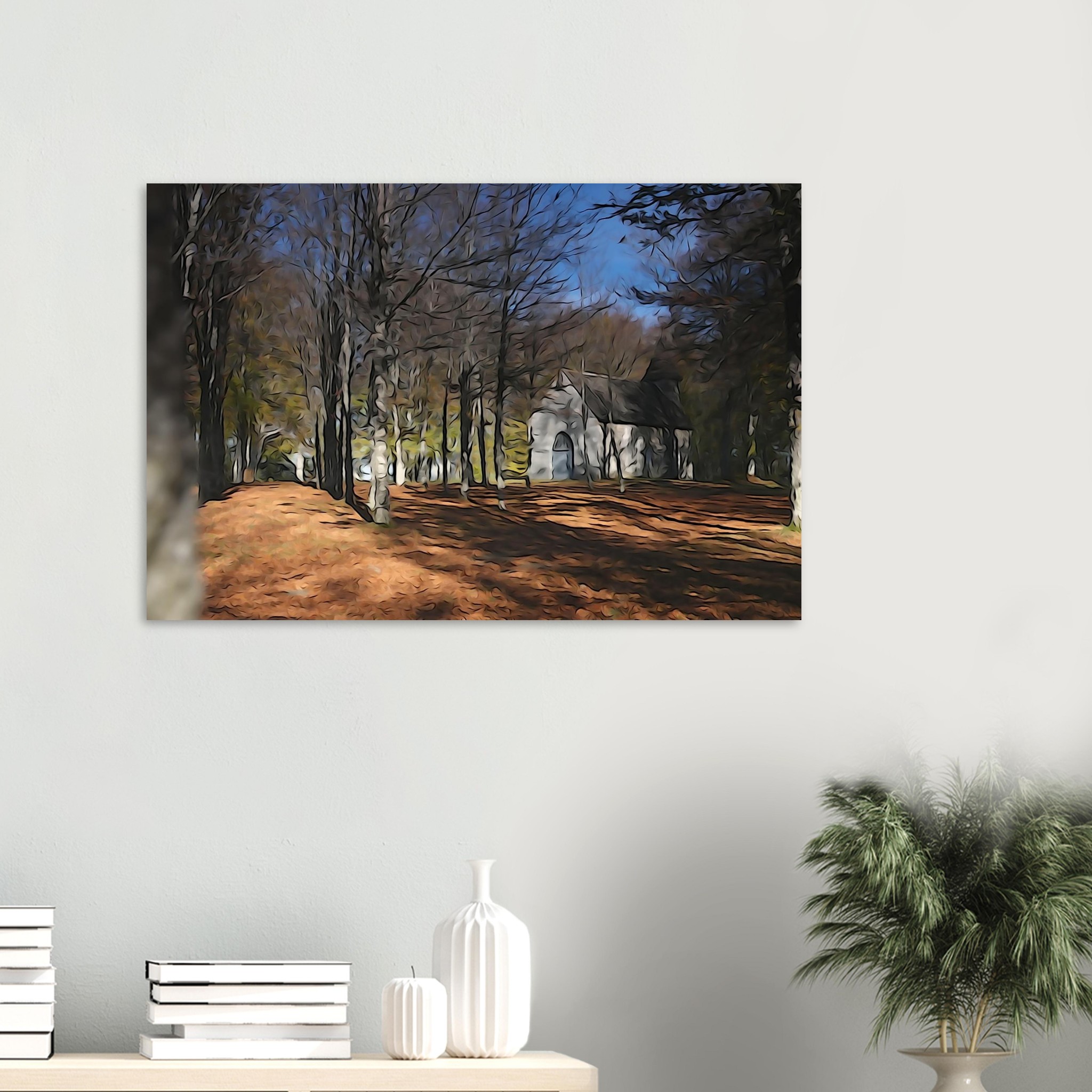 Tableau métal forêt spirituelle déco murale aluminium Tableau métal forêt spirituelle déco murale aluminium