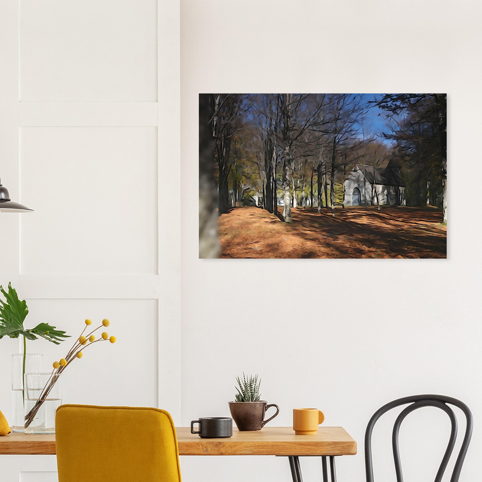 Tableau métal forêt spirituelle déco murale aluminium Tableau métal forêt spirituelle déco murale aluminium