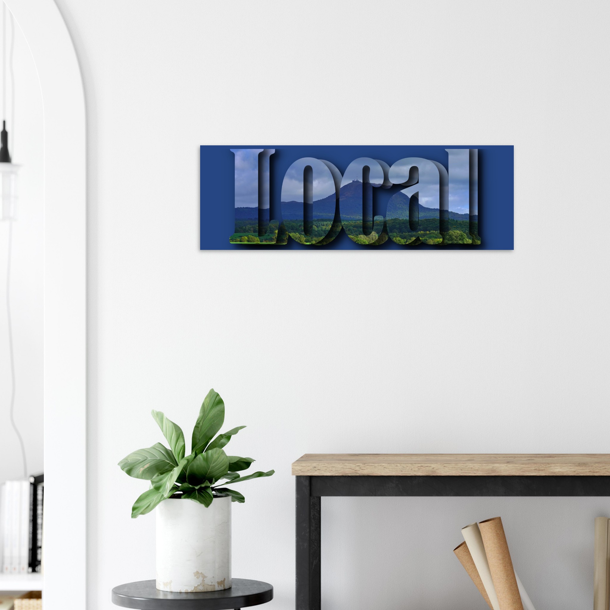 Tableau métal Auvergne mot local Tableau métal Auvergne mot local