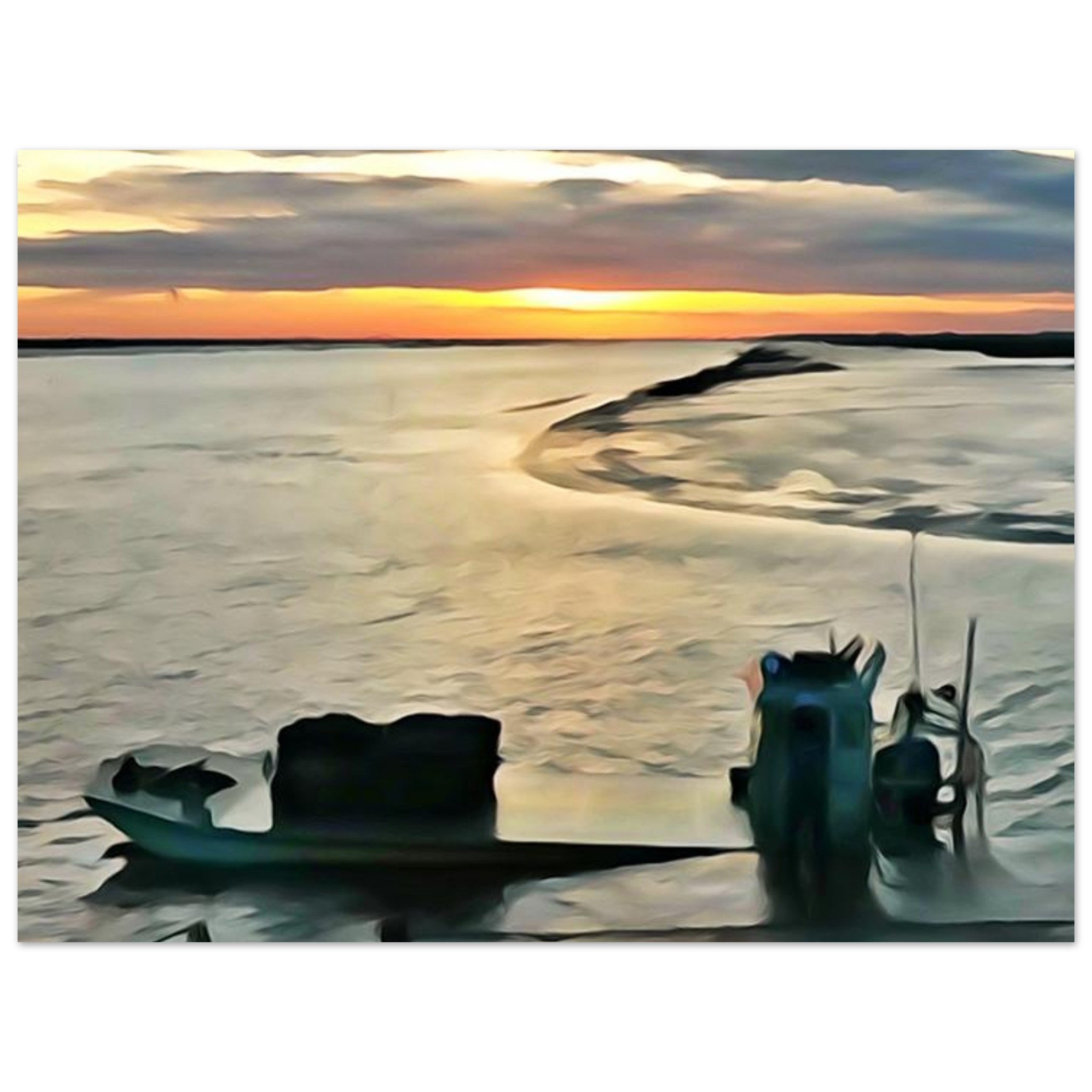 Vieux port de La Tremblade décor mural tableau aluminium Vieux port de La Tremblade décor mural tableau aluminium