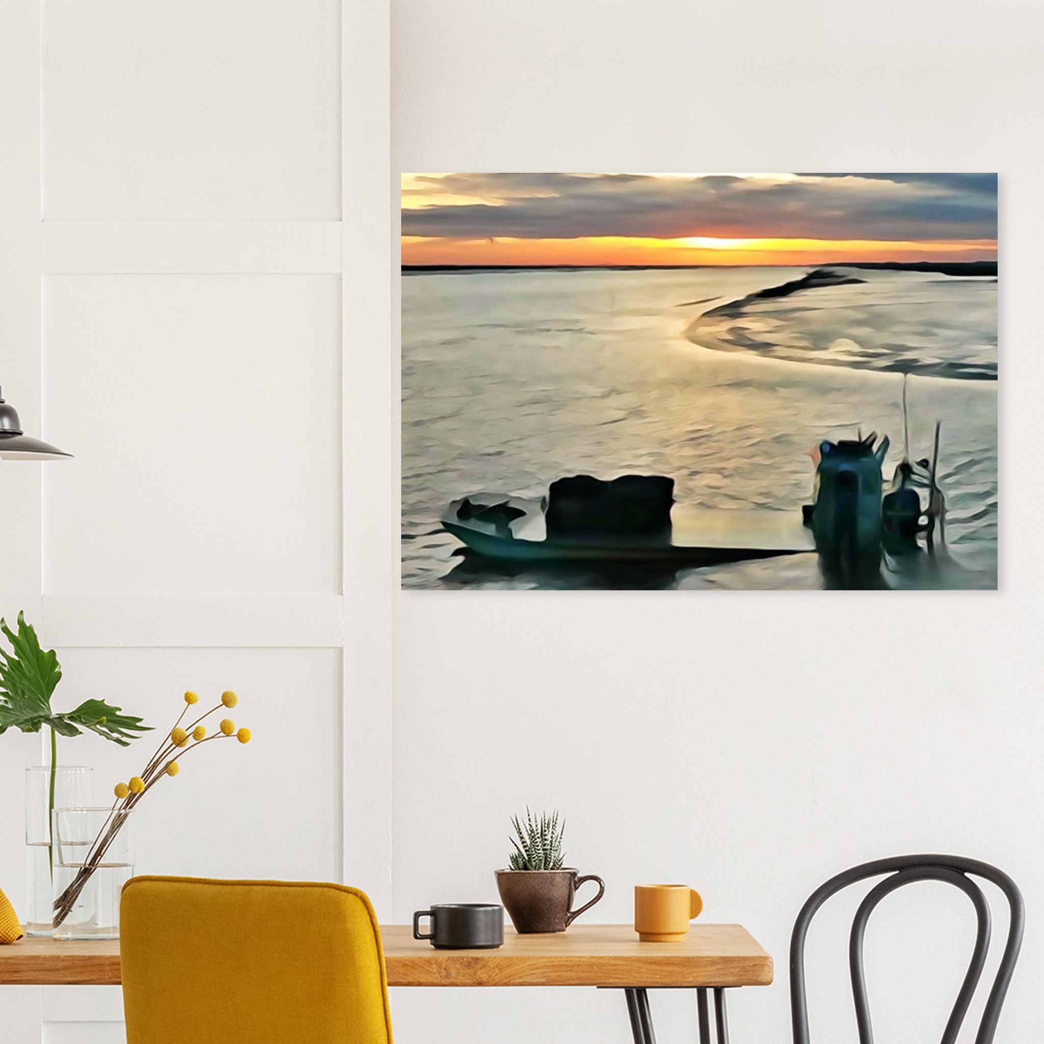 Vieux port de La Tremblade décor mural tableau aluminium Vieux port de La Tremblade décor mural tableau aluminium