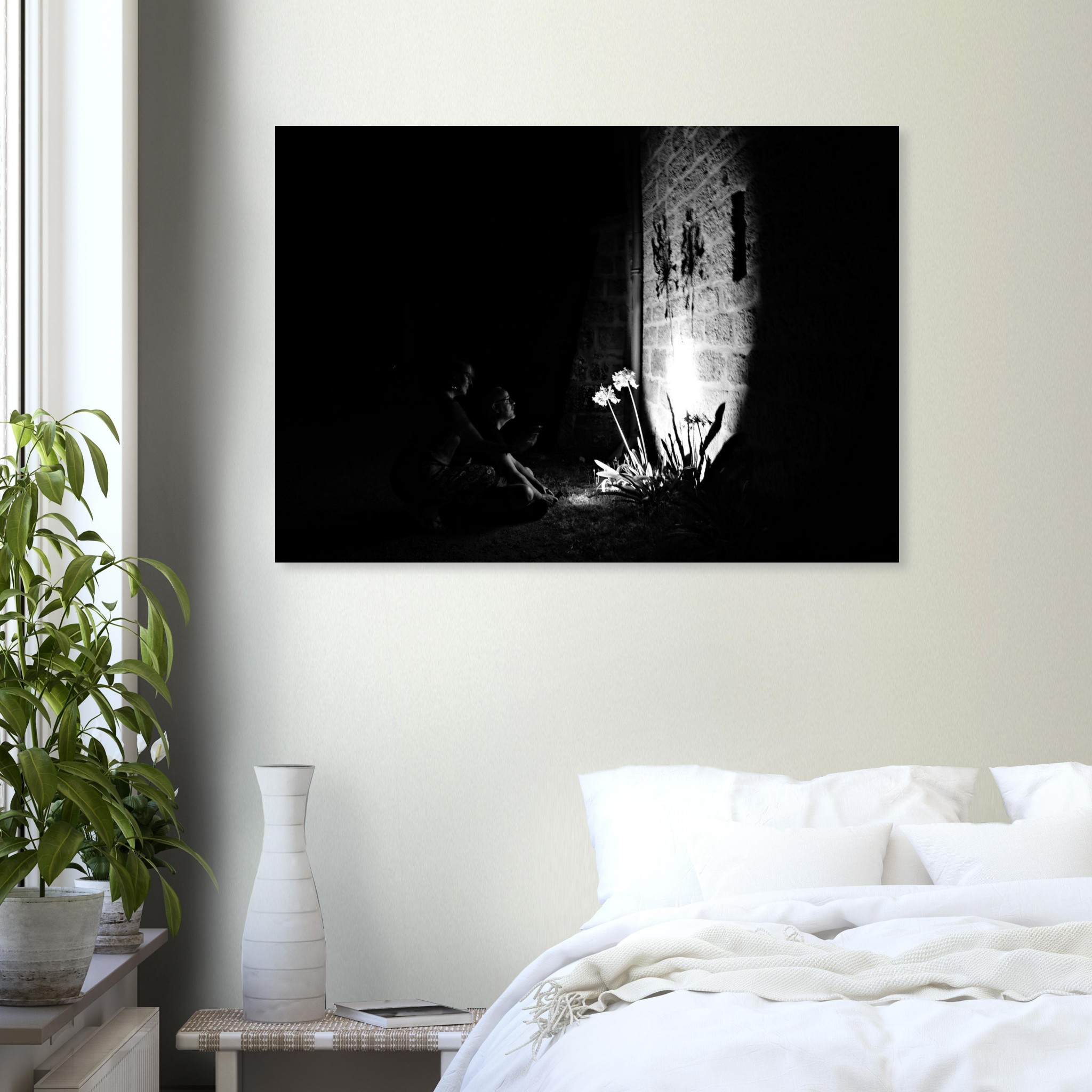Les Jardiniers de la Nuit – Tableau photo noir et blanc Les Jardiniers de la Nuit – Tableau photo noir et blanc