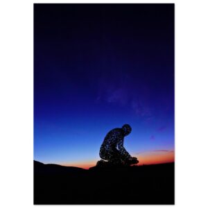 L’humilité devant le vivant – Tableau silhouette au coucher du soleil L’humilité devant le vivant – Tableau silhouette au coucher du soleil