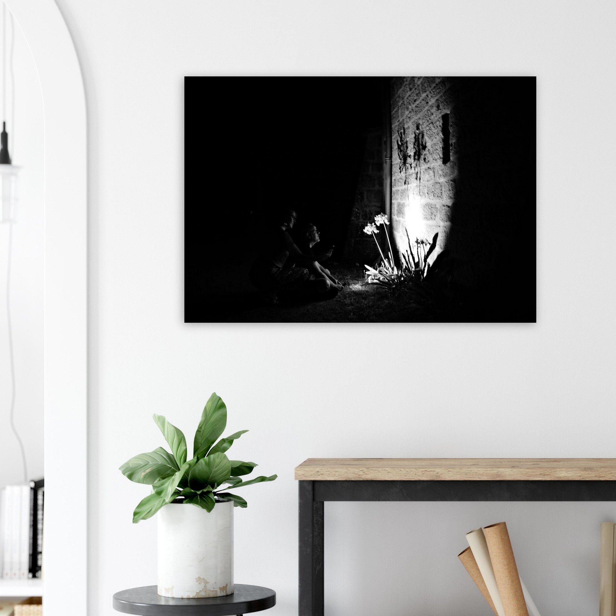 Les Jardiniers de la Nuit – Tableau photo noir et blanc Les Jardiniers de la Nuit – Tableau photo noir et blanc