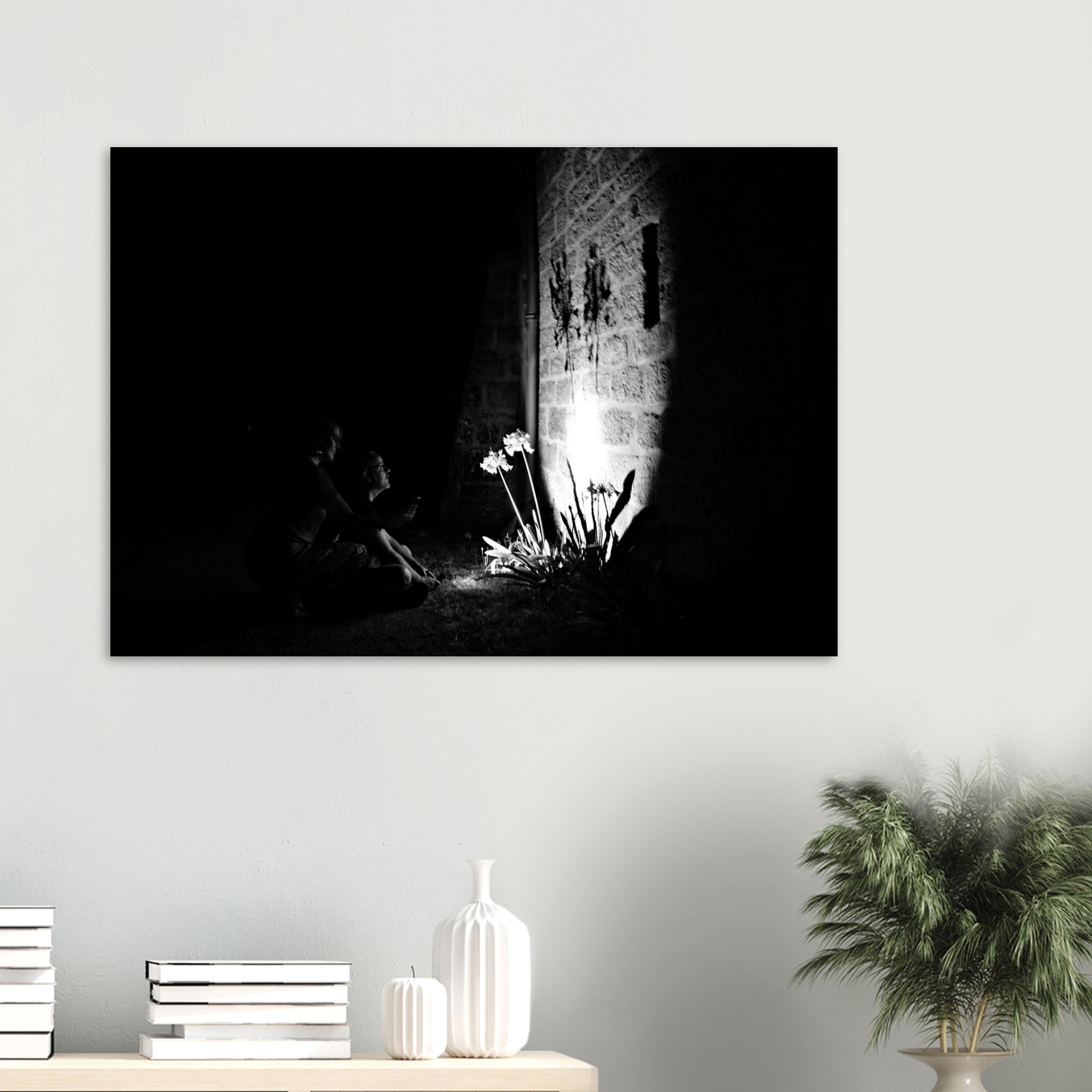 Les Jardiniers de la Nuit – Tableau photo noir et blanc Les Jardiniers de la Nuit – Tableau photo noir et blanc