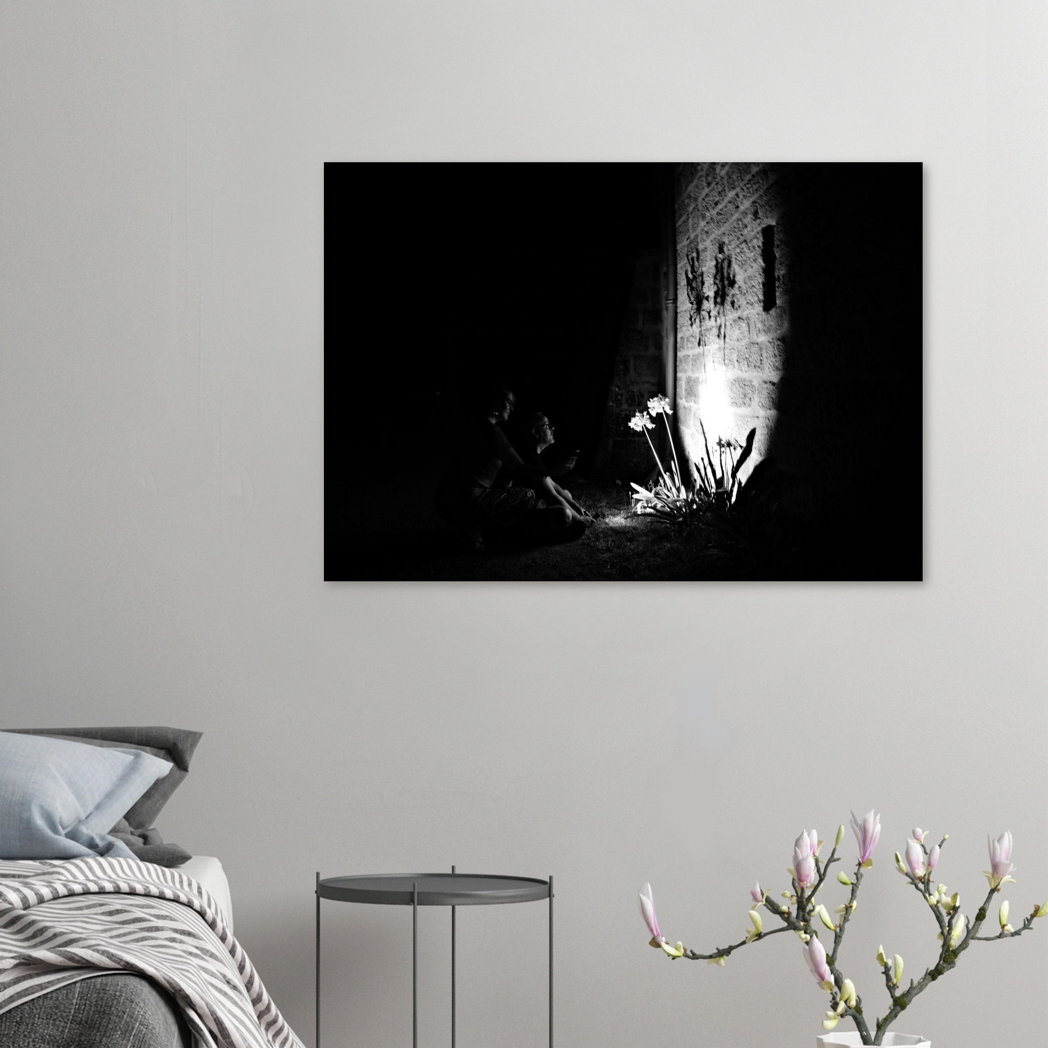 Les Jardiniers de la Nuit – Tableau photo noir et blanc Les Jardiniers de la Nuit – Tableau photo noir et blanc