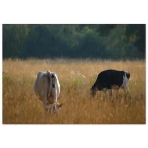 L’âme des campagnes Auvergnates – Tableau vaches en prairie L’âme des campagnes Auvergnates – Tableau vaches en prairie