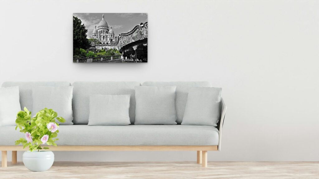 Tableau Sacré-Cœur de Montmartre et son manège