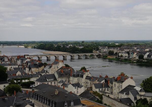 Un pont pour relier les siècles, tableau Saumur, ses toits et son pont