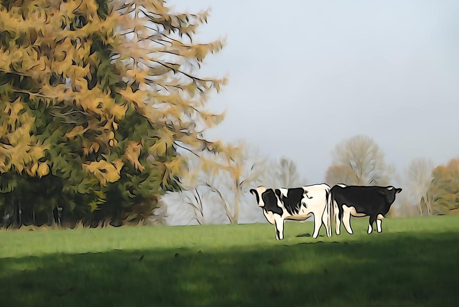 L’appel discret de la prairie, tableau sur aluminium, aperçu dans un intérieur