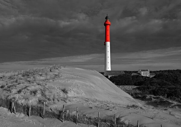 Le phare de la Coubre au-dessus des dunes, tableau phare de la Coubre et dune