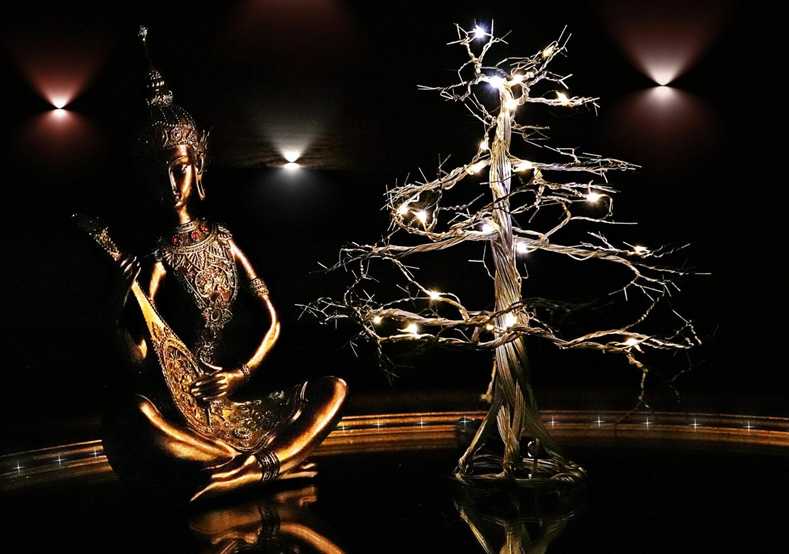 Anoushka, tableau sur aluminium, aperçu dans un intérieur