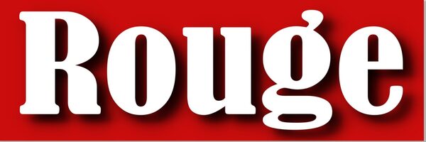 Rouge, tableau mot Rouge sur fond rouge
