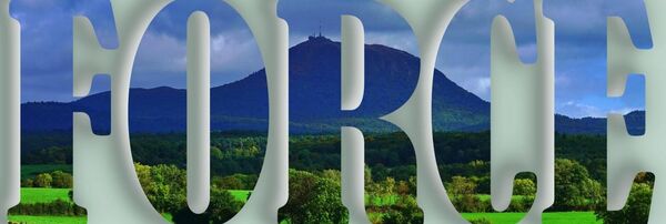 Force, tableau mot Force sur un volcan