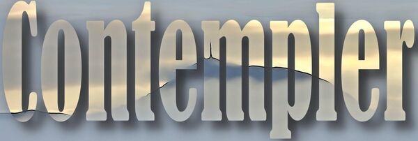 Contempler, tableau mot contempler gris et crème