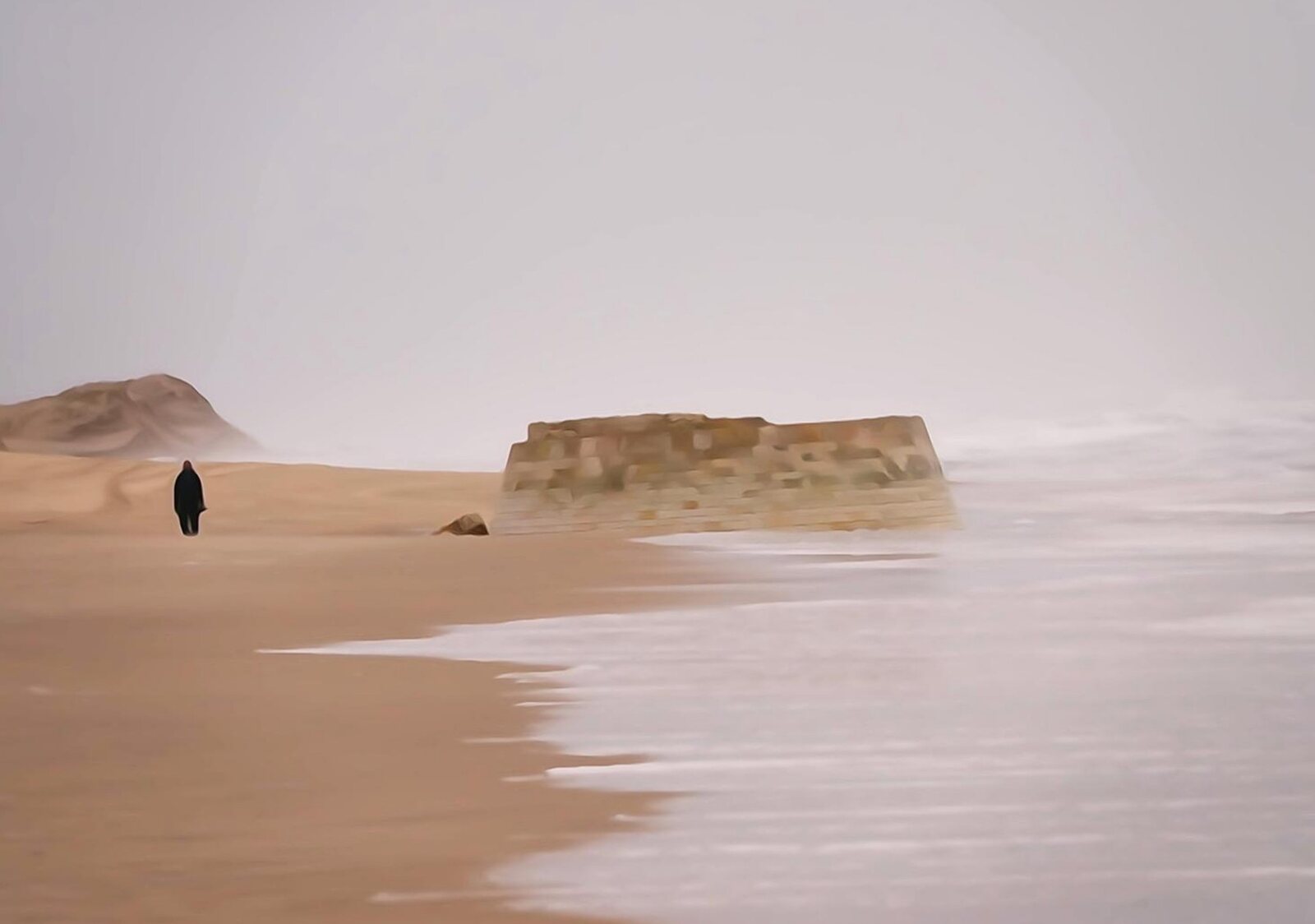 L’horizon bas, tableau sur aluminium, aperçu dans un intérieur