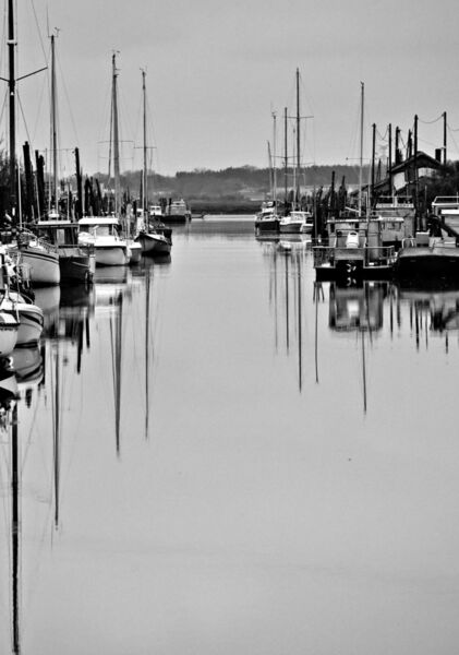 Dans le silence du vieux port de La Tremblade, tableau vieux port de La Tremblade