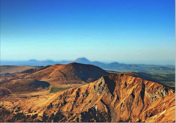 Le massif du Sancy en lumière dorée, tableau massif du Sancy