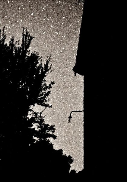 Quand les étoiles parlent au cœur, tableau ciel étoilé en sépia