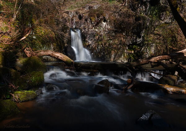 Le chant du torrent, tableau cascade en forêt