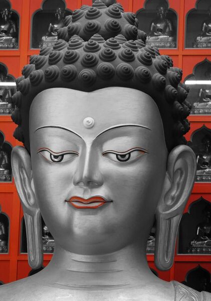 Bouddha, gardien du temps, tableau statue de Bouddha